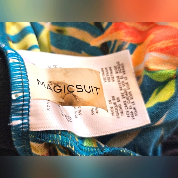 Magicsuit Serenity Rita Tankini Top Swimwear Ruffle Tropical Slimming Control - Picture 6 of 8